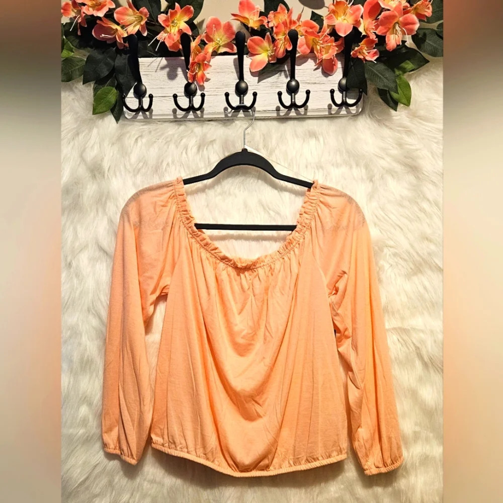 Ardene Love Off-Shoulder Super Soft Coral Top